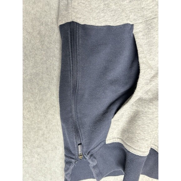 Adidas Men's S2S Kangaroo Grey Blue Pullover Hoodie Sweatshirt Zip Sides Small - Picture 6 of 15